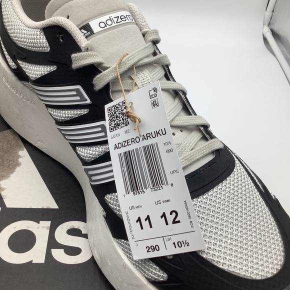 Adidas‎ Adizero Aruku Originals Running Shoes JI3555 Black White M 11 W 12 NWT main image 6